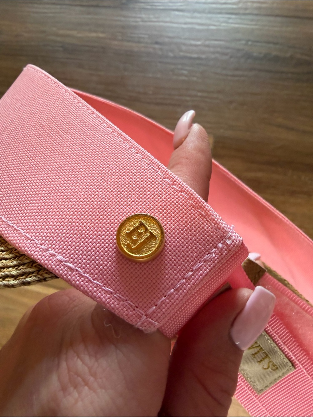 Eric Javits Pink Champ Straw Visor RARE Color - Picture 7 of 8